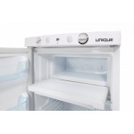 Réfrigérateur Unique 3,4' cu. au gaz propane, 12 V et 110 V  BLANC
